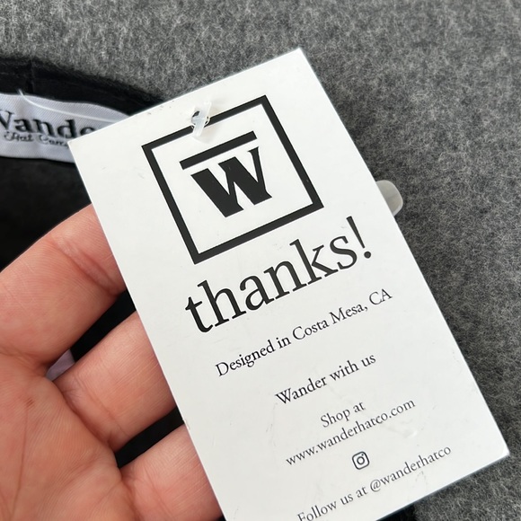 WANDER HAT COMPANY Houston wide brim hat in grey - Picture 6 of 8